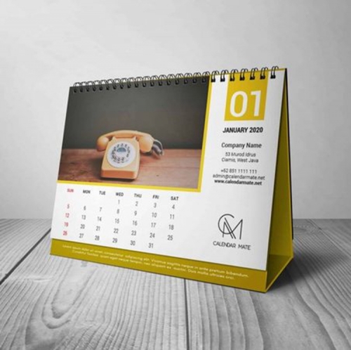 Custom Desk Calendar Custom Desktop Calendar Tabletop Calendar Stand