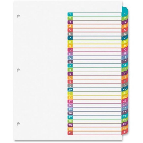 Office Ring Binders Tabbed Dividers Colorful Index Tab Divider