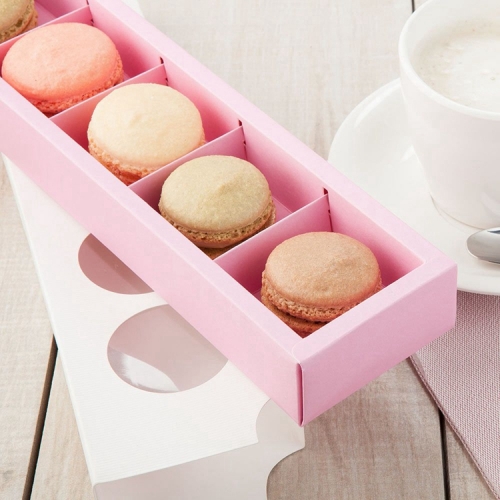 Customized Macaron Biscuit Cookie Boxes Foldable Paper Packaging Wholesale