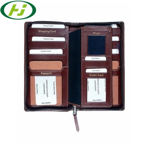 Customized Logo PU rfid Blocking Wallet Passport Holder/Passport Leather Cover