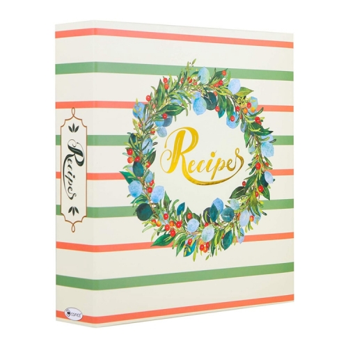 Recipe Organizer 3 Ring Binder Set recipe journal With Sleeves And Cards